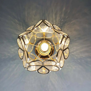 Design Bloemen Stijl Glazen Hal Plafondlamp voor Elegant Interieur