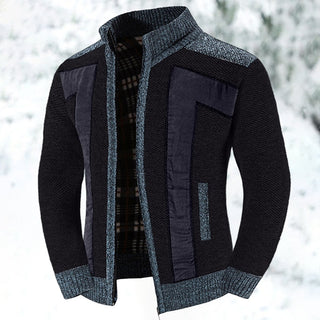 Thom - Heren Wollen Vest Met Rits Zwart