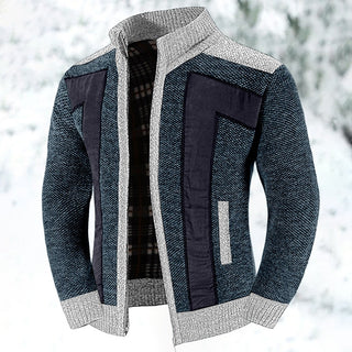 Thom - Heren Wollen Vest Met Rits Marine