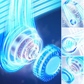 MEELANO Halsblæser Genopladelig USB Køleventilator 5 Speed Justerbar