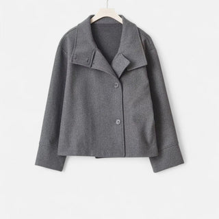 Ancienne Monde | Dames Korte Mantel met Hoge Kraag Camel