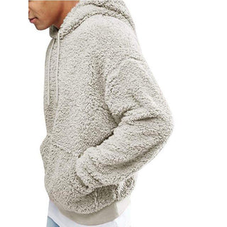Arvid | Pluizige teddy hoodie voor heren Grijs