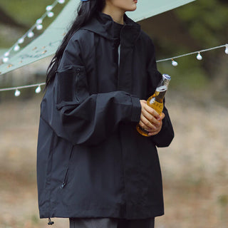 ELYSSI Waterdichte Outdoorjas Dames Ademend en Krasbestendig Zwart
