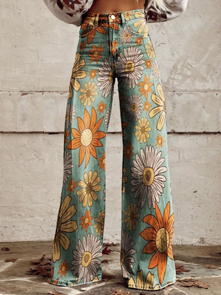 Daisy Dames Boho Broek met Wijde Pijpen Stijl 1