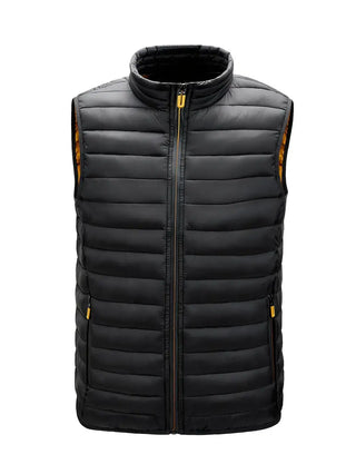 Miles Lichtgewicht Heren Bodywarmer met Opstaande Kraag Zwart