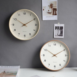 NordicTimber Houten Wandklok – Minimalistische Scandinavische Klok van Massief Hout | Stijlvolle Muurdecoratie voor Thuis of Kantoor