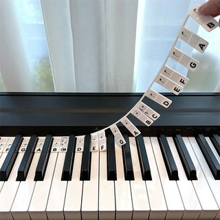 MEELANO Aftagelige nodeplader til klaverkeyboard Sort