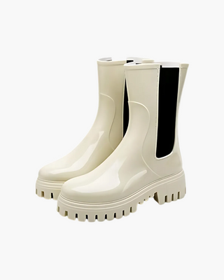 ELYSSI Regenlaarzen Dames Waterafstotend in Chelsea-Stijl Beige