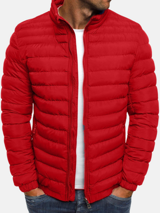 Donzen Puffer Jas met Rits Rood