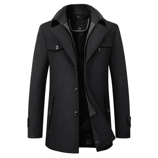 Louis - Mantel heren winter Zwart
