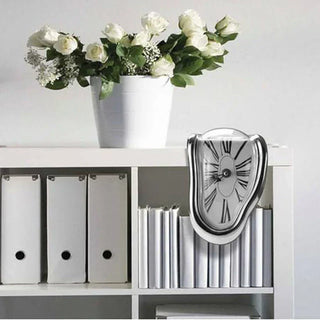 Smeltende Klok Kunstsculptuur met Wekkerfunctie en Surrealistisch Design