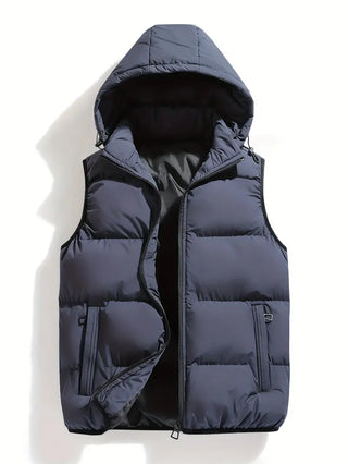 Isaac Lichtgewicht Heren Bodywarmer met Capuchon Grijs