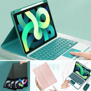 MEELANO Aftageligt trådløst tastatur med etui og blyantholder