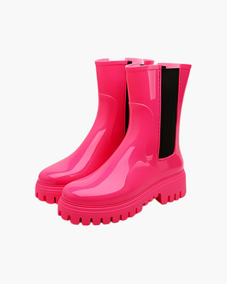 ELYSSI Regenlaarzen Dames Waterafstotend in Chelsea-Stijl Roze