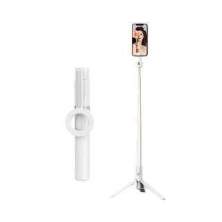MEELANO Magnetisk telefon selfie stick stativ Selfie stick Hvid