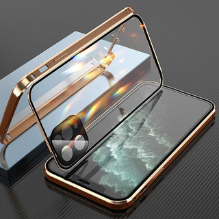 MEELANO iPhone etui med dobbeltsidet spænde Guld