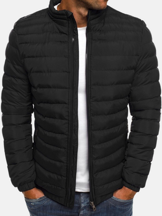 Donzen Puffer Jas met Rits Zwart