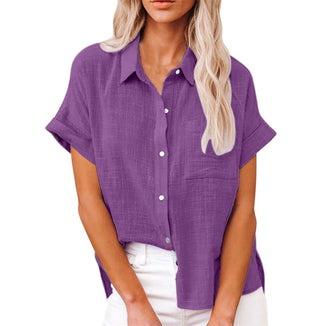 Luchtige Katoen-Linnen Blouse Dames