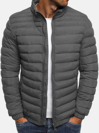 Donzen Puffer Jas met Rits Grijs