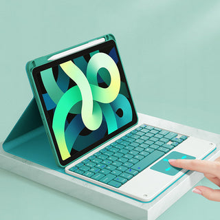 MEELANO Aftageligt trådløst tastatur med etui og blyantholder