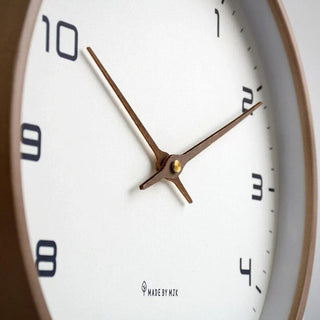 NordicTimber Houten Wandklok – Minimalistische Scandinavische Klok van Massief Hout | Stijlvolle Muurdecoratie voor Thuis of Kantoor