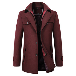 Louis - Mantel heren winter Bordeaux