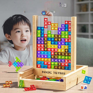 Ecoblock Tetris Bord - Houten Puzzelspel voor Kinderen en Volwassenen