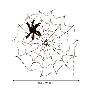 MEELANO Halloween dekorative lys Spider Web LED-lys