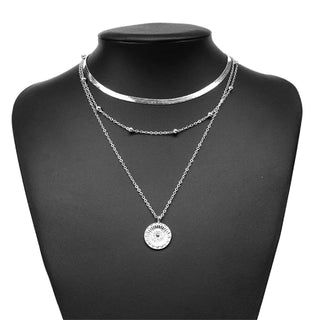 Zilveren Drievoudige Ketting