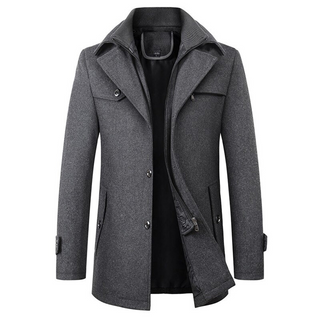 Louis - Mantel heren winter Donkergrijs