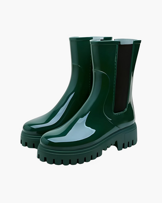 ELYSSI Regenlaarzen Dames Waterafstotend in Chelsea-Stijl Groen