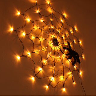 MEELANO Halloween dekorative lys Spider Web LED-lys