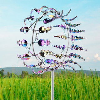 MEELANO WindGard | Magisk metal vindmølle Farverig 31 x 92 cm