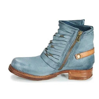 ELYSSI Enkellaarsjes Dames Comfortabel met Antislipzool Blauw