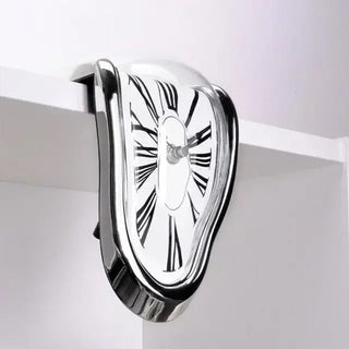 Smeltende Klok Kunstsculptuur met Wekkerfunctie en Surrealistisch Design