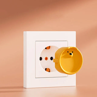 Baby Veiligheid Stopcontact Beschermers (5-Delige Set) - Schattige Cartoon Siliconen Stopcontact Beschermkapjes tegen Elektrische Schokken