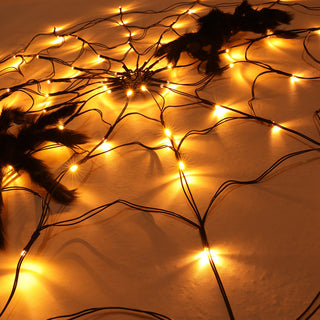 MEELANO Halloween dekorative lys Spider Web LED-lys
