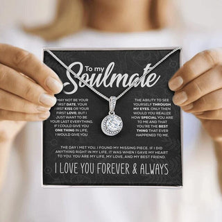MEELANO Til min soulmate funklende rund halskæde