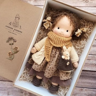 MEELANO Håndlavet Waldorf dukke Polka prikker