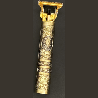 Skull Vintage Trimmer | De Barber Trend van dit jaar! - Oplaadbaar incl. Opzetstukken Moustache Goud