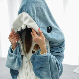 MEELANO KocShark - Super blødt og trendy behageligt tæppe - menneskeligt tæppe