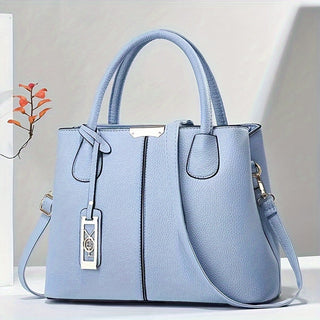 Vrouwen Stijlvolle All Season Ruime PU Handtas Klassiek Blauw meer