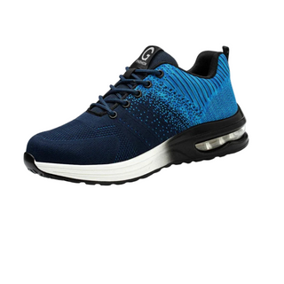 Dames Veiligheidsschoenen met Stalen Neus en Antislipzool voor de Herfst Zwart Blauw