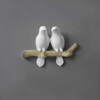 Zingende Vogels Wandsculptuur als Kapstok voor Wanddecoratie S