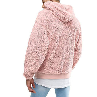 Arvid | Pluizige teddy hoodie voor heren Roze