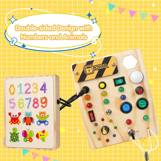 SmartSenses Montessori Peuter Prikbord met 27 LED Lichtjes - Speelgoed 1-6 Jaar