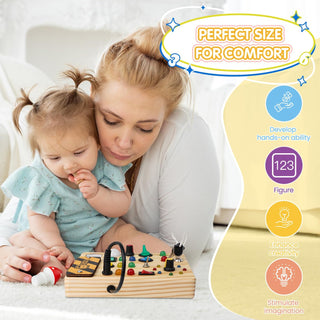 SmartSenses Montessori Peuter Prikbord met 27 LED Lichtjes - Speelgoed 1-6 Jaar