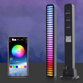 MEELANO 32 Bit LED Lydkontrol Pickup Rytmelys Info sort
