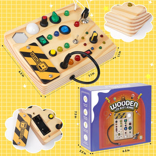 SmartSenses Montessori Peuter Prikbord met 27 LED Lichtjes - Speelgoed 1-6 Jaar