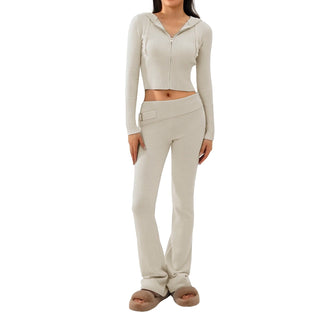 Maak je geen zorgen Twee-delige Set voor Comfort en Stijl Beige